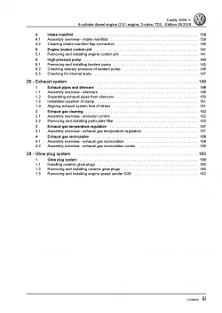 VW Caddy 2K 2003-2010 4-cyl. diesel engines 140 hp repair workshop manual pdf
