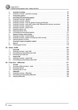 VW Caddy type SA 2015-2020 5 speed manual gearbox 0AH repair workshop manual pdf