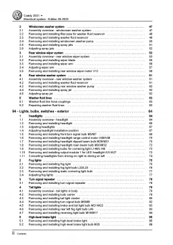 VW Caddy type SB from 2020 electrical system repair workshop manual pdf ebook