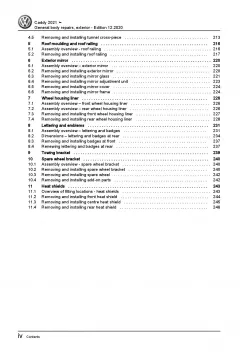 VW Caddy SB from 2020 general body repairs exterior repair workshop manual pdf