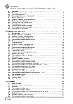 VW Caddy SB (20>) 4-cyl. 1.5l petrol engines 115 hp repair workshop manual pdf