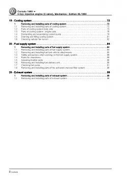 VW Corrado (88-95) 4-cyl 2.0l 114 hp injection engine workshop repair manual pdf