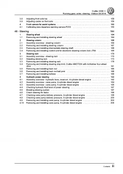 VW Crafter 2E 2006-2016 running gear axles steering repair workshop manual pdf