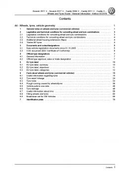 VW Crafter 2E 2006-2016 wheels tyres general info repair workshop manual pdf