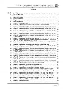 VW Crafter 2E 2006-2016 guide for increasing decreasing load ratings manual pdf