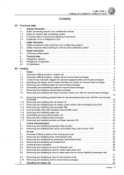 VW Crafter 2E (06-16) heating air conditioning system repair workshop manual pdf