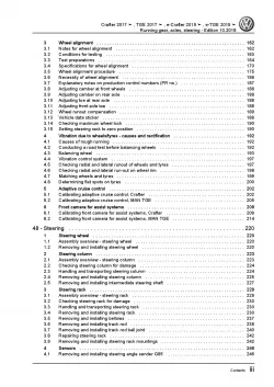 VW Crafter SY from 2017 running gear axles steering repair workshop manual pdf