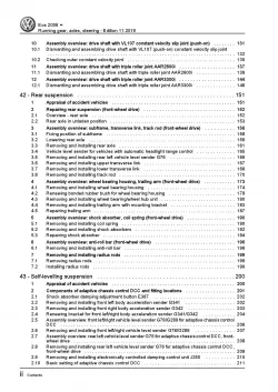 VW EOS type 1F 2006-2015 running gear axles steering repair workshop manual pdf