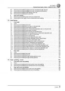 VW EOS type 1F 2006-2015 general body repairs interior repair manual pdf ebook