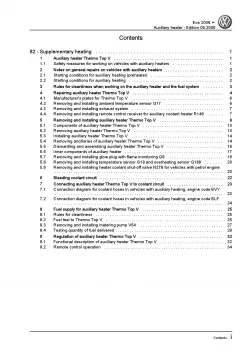 VW EOS type 1F 2006-2015 auxiliary heater repair workshop manual pdf ebook