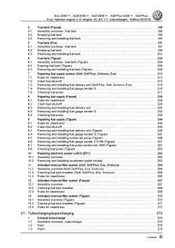 VW EOS type 1F 2006-2015 4-cyl. 1.4l petrol engines 122 hp repair manual pdf