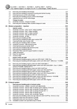 VW EOS type 1F 2006-2015 4-cyl. 1.4l petrol engines 122 hp repair manual pdf