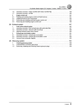 VW EOS type 1F 2006-2015 4-cyl. diesel engines 2.0l 2 valve repair manual pdf