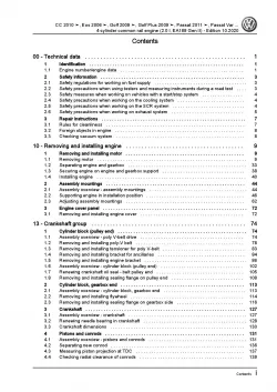 VW EOS type 1F 2006-2015 4-cyl. diesel engines 2.0l repair workshop manual pdf