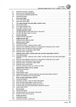 VW EOS type 1F 2011-2015 electrical system repair workshop manual pdf ebook