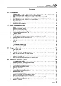 VW eUp! BL1 2013-2016 electrical system repair workshop manual pdf ebook