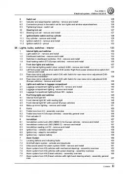 VW Fox type 5Z 2003-2009 electrical system repair workshop manual pdf ebook
