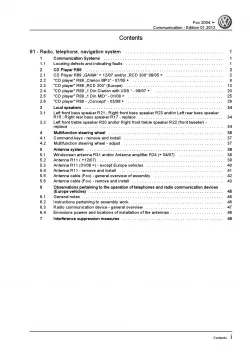 VW Fox type 5Z (03-09) communication radio navigation repair workshop manual pdf