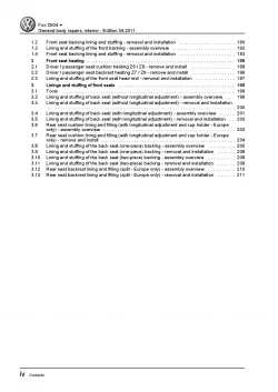 VW Fox type 5Z (03-09) general body repairs interior repair workshop manual pdf