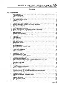VW Fox type 5Z from 2003 general information body repairs workshop manual pdf