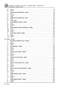 VW Fox type 5Z from 2003 body repairs workshop repair manual pdf ebook