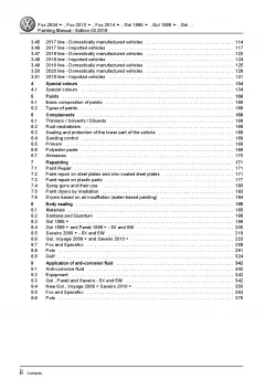 VW Fox type 5Z from 2003 painting repair workshop manual pdf ebook