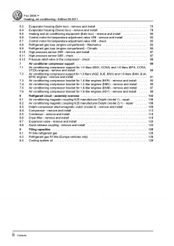 VW Fox 5Z 2010-2021 heating air conditioning system repair workshop manual pdf