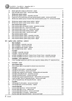 VW Fox type 5Z 2010-2021 electrical system repair workshop manual pdf ebook