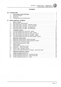 VW Gol 3 5U3 (12-17) communication radio navigation repair workshop manual eBook