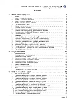 VW Gol 3 type 5U7 2017-2022 electrical system repair workshop manual pdf eBook