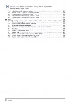 VW Gol 3 type 5U7 2017-2022 electrical system repair workshop manual pdf eBook