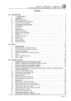 VW Gol 3 5U7 (17-22) 5 speed automated gearbox 0C3 repair workshop manual eBook