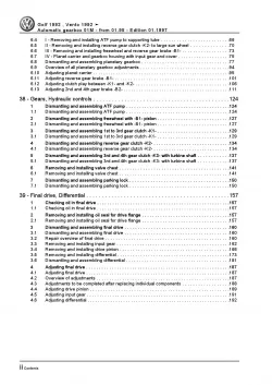 VW Golf 3 1H (95-99) 4 speed automatic gearbox 01M repair workshop manual pdf