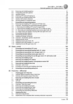 VW Golf 4 type 1J (97-06) 4 speed automatic gearbox 01M repair manual pdf ebook