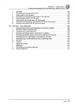 VW Golf 5 1K 2003-2008 6 speed manual gearbox 02Q fwd repair workshop manual pdf