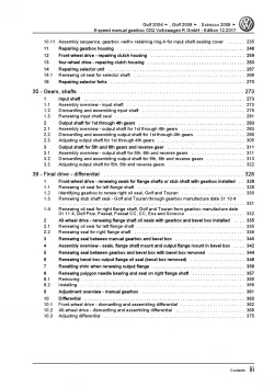 VW Golf 5 GTI 1K 2003-2008 6 speed manual gearbox 02Q repair workshop manual pdf