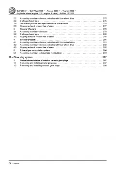 VW Golf 5 1K 2003-2008 4-cyl. 2.0l diesel engines 120-170 hp repair manual pdf