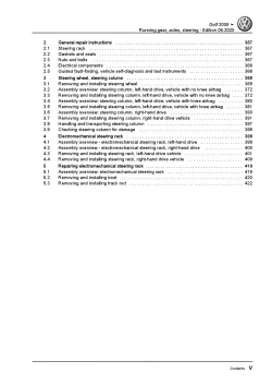 VW Golf 6 1K 5K 2008-2012 running gear axles steering repair workshop manual pdf