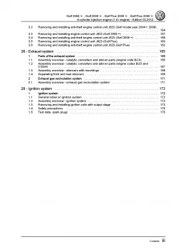 VW Golf 6 1K 5K 2008-2012 4-cyl. 1.4l petrol engines 75-80 hp repair manual pdf