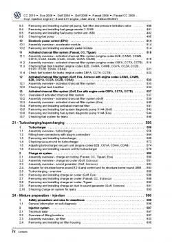 VW Golf 6 1K 5K 2003-2008 4-cyl. petrol engines 152-211 hp repair manual pdf