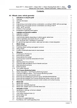 VW Golf 7 Sportsvan AM (14-18) wheels tyres general info repair workshop manual