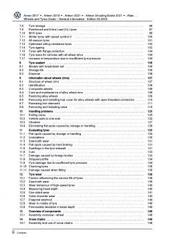 VW Golf 7 Sportsvan AM (14-18) wheels tyres general info repair workshop manual