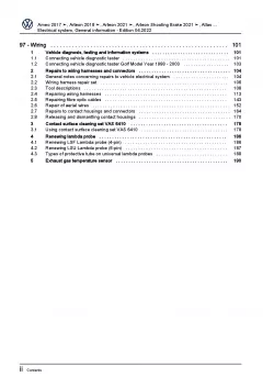 VW Golf 7 Sportsvan AM 2014-2018 electrical system general info workshop manual