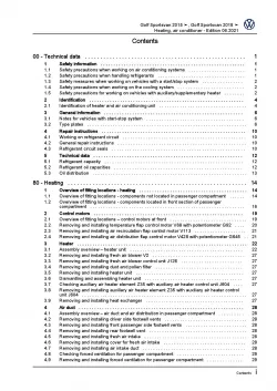 VW Golf 7 Sportsvan (14-18) heating air conditioning system workshop manual pdf