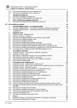 VW Golf 7 Sportsvan (14-18) heating air conditioning system workshop manual pdf