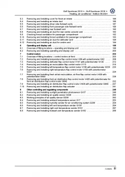 VW Golf 7 Sportsvan (14-18) heating air conditioning system workshop manual pdf