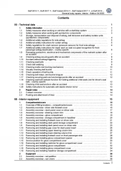 VW e-Golf 7 type BE1 BE2 (14-20) general body repairs interior repair manual pdf