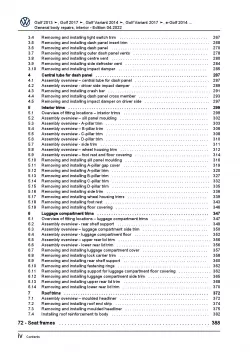 VW e-Golf 7 type BE1 BE2 (14-20) general body repairs interior repair manual pdf