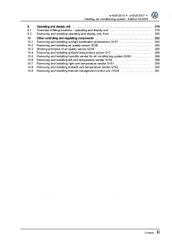 VW e-Golf 7 BE1 BE2 2014-2020 heating air conditioning system repair manual pdf