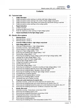 VW e-Golf 7 type BE1 2014-2017 electric drive 116 hp repair workshop manual pdf